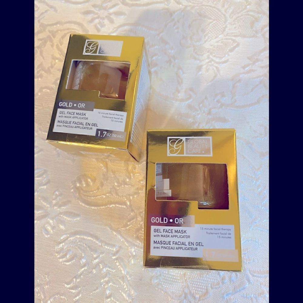 💥Global Beauty care Gold Gel face Mask With applicator Beauty & Personal Care